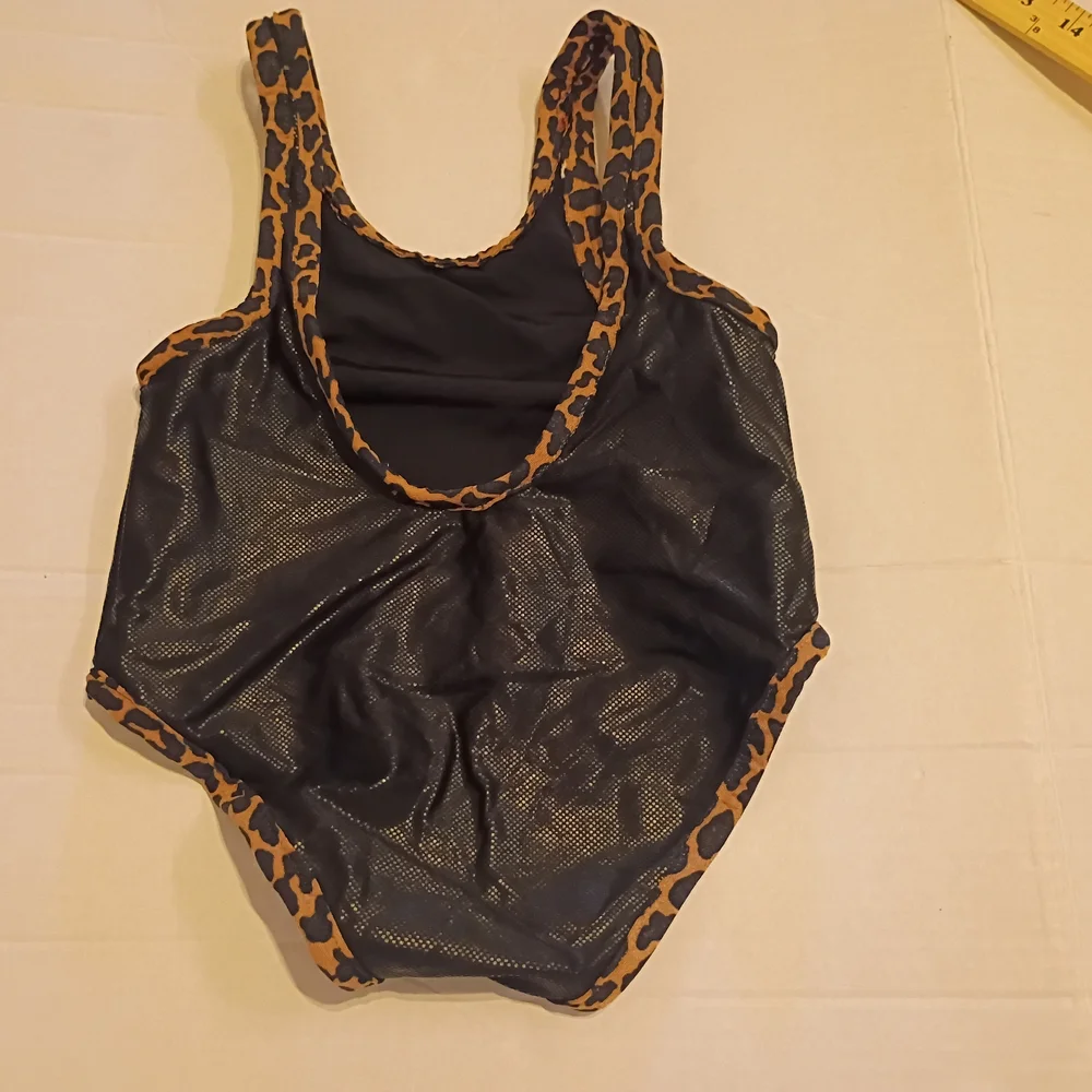 VTG Girls Leopard Print Kids Swim One Piece Sz‎ 6